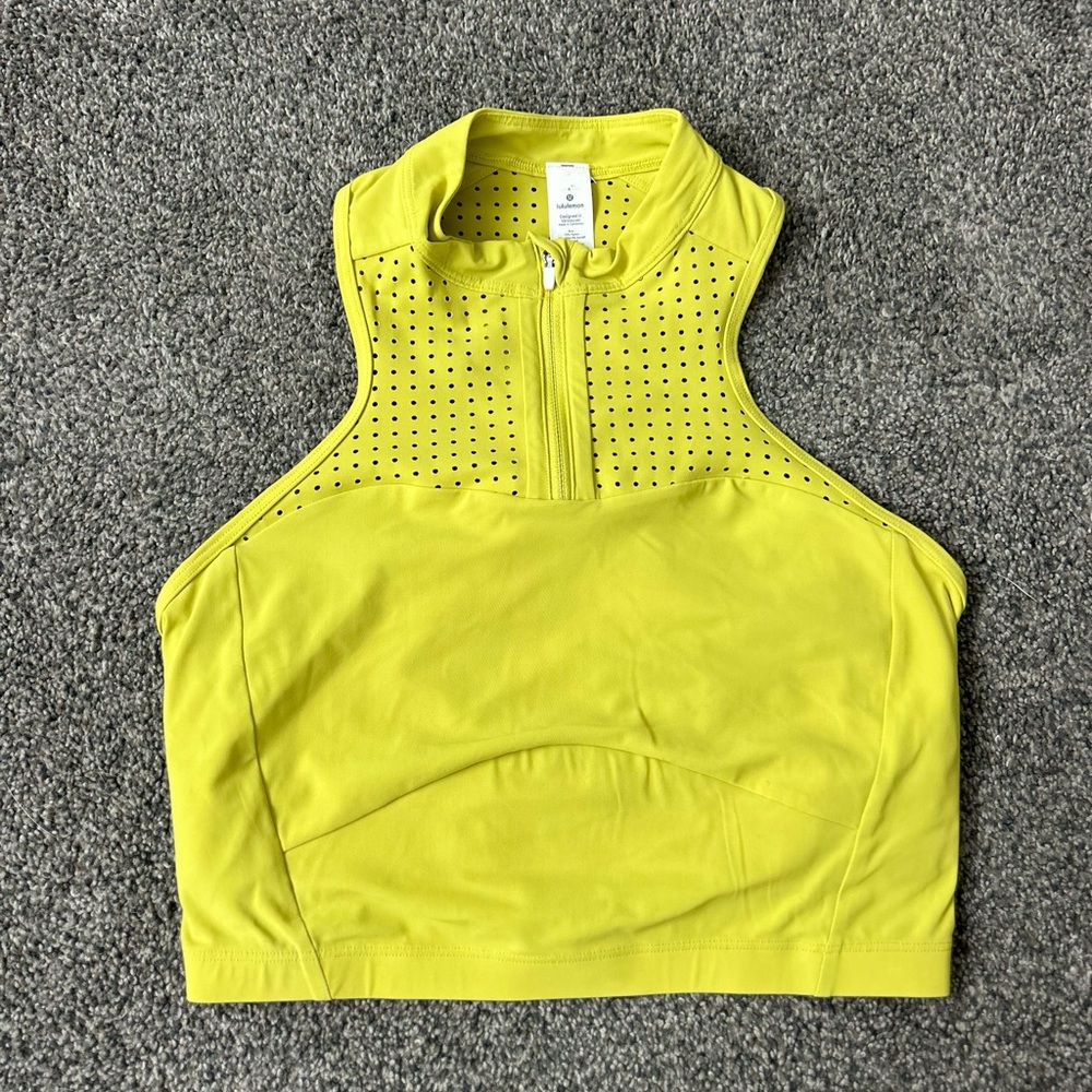 Lululemon Athletica Yellow High-Neck Bra